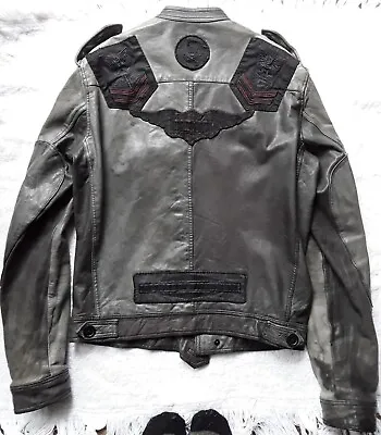 Buy ALL SAINTS Genuine Leather Military Biker Jacket Size M , Rare , Vintage • 285£