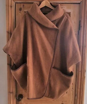 Buy H&M BROWN SLEEVED CAPE JACKET*SIZE MEDIUM*USED  Excellent Condition  • 4.99£