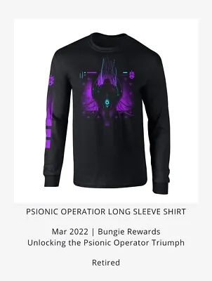 Buy ✅️ Destiny 2 Psionic Operator Long Sleeve T Shirt XL WITH Cerisian Lenses Emblem • 284.12£
