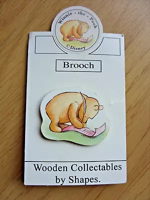 Buy (HANDMADE) Winnie The Pooh Wooden Collectables Brooch (BARGAIN) • 7.99£