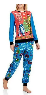 Buy Star Wars Womens Fleece R2D2 Ugly Sweater Christmas Pajamas Set Large 12-14 NWT  • 20.78£