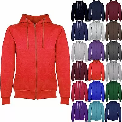 Buy Mens Plain Hooded Hoodies Hoody American Fleece Zip Jacket Sweat Shirt Top • 6.49£