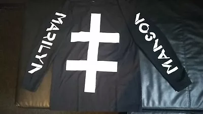 Buy Marilyn Manson Long Sleeve Printed T-shirt Original From Concert 2015 Black M • 80£