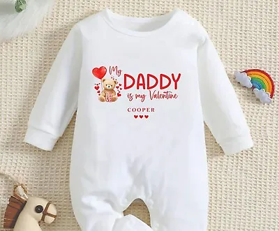 Buy DADDY's Little Valentines Baby Girl / Boy Outfit First Valentines 1st Valentine • 12.99£