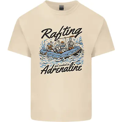 Buy Rafting Get Soaked In Adrenaline White Water Mens Cotton T-Shirt Tee Top • 8.75£