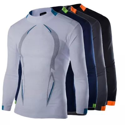 Buy Mens Rash Guard Shirts Quick Dry Swim Shirts UV Protection Long Sleeve T-Shirts/ • 9.70£