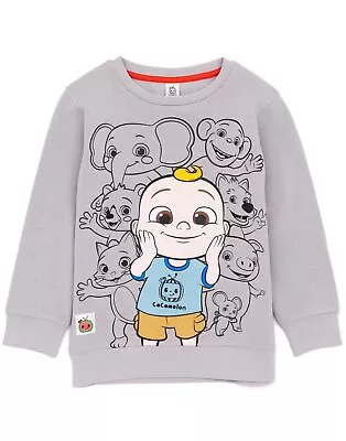 Buy Cocomelon Sweatshirt Kids Babies Toddlers Animal Characters Grey Jumper • 16.99£