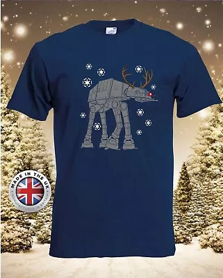 Buy Christmas AT-AT Reindeer Star Wars T Shirt, Unisex, Childrens+ladies Fitted • 13.99£