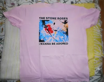 Buy Brand New Men's Pink T-shirt With Stone Roses On Front Size 3xl • 7.50£