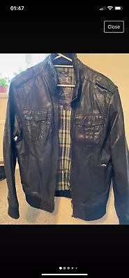 Buy Leather Jacket Men’s River Island Vintage - Large • 15£