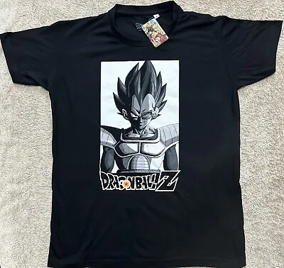 Buy Dragon Ball Z Vegeta Large L Black Short Sleeve T-shirt NEW Super Saiyan Goku • 10.99£