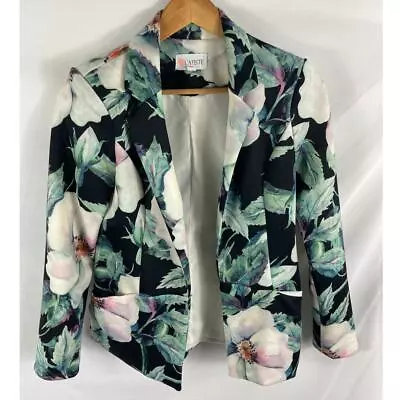 Buy L'ATISTE Floral Print Blazer Jacket Size Small • 15.91£