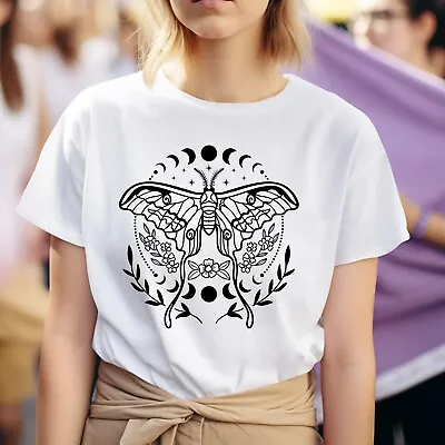 Buy Butterfly Moon Celestial Bohemian T Shirts • 12.99£