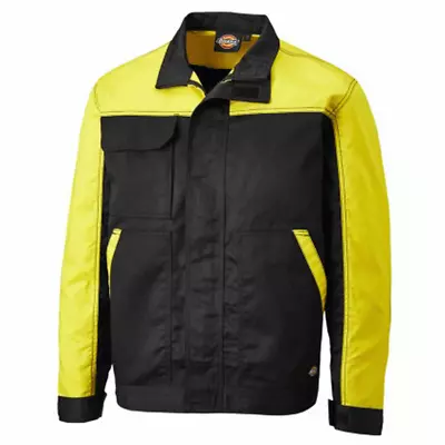 Buy Dickies Men's Everyday Jacket Black And Yellow Work Wear Jacket - New • 14.99£