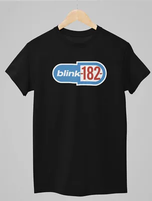 Buy Blink 182 Rock Band Logo Graphic Print Short Sleeve T-shirt Black Size Large • 11.99£