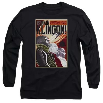 Buy Star Trek Discovery Remain Klingson Poster Men's Long Sleeve T-Shirt • 38.74£