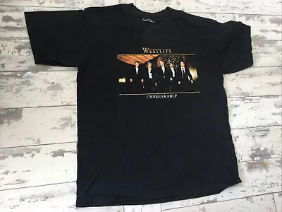 Buy Rare Vintage Westlife T Shirt 2003 Unbreakable Tour  Shirt Black Small • 25£