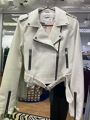Buy Ladies Black Faux Leather Jacket Size M And L , White Or Black • 48£