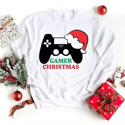 Buy Merry Christmas Printed Sweatshirt Game Controller Xmas Santa Claus Gift Jumpers • 11.99£