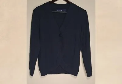 Buy Architect Black Soft Cardigan Single Button Knit Sweater Simple Classic Retro • 12.10£