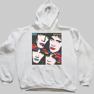 Buy Kiss Metal Rock Hoodie Sweatshirt Jumper White Unisex S-3XL • 25.99£