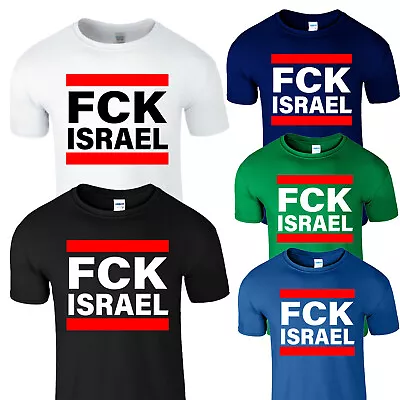 Buy Free Palestine Mens T Shirt F*ck Israel We Stand With Palestine Peace Humanity • 9.99£