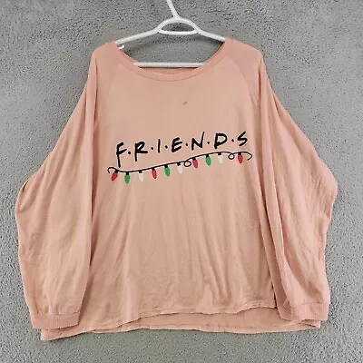 Buy Friends Sweater Womens 3X Pink Pullover Sweatshirt Christmas Casual Spell Out • 14.71£