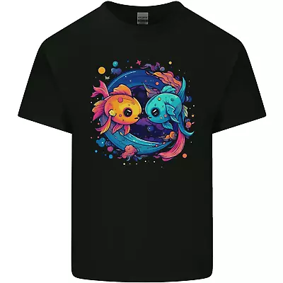 Buy Colourful Kawaii Pisces Star Sign Zodiac Fish Mens Cotton T-Shirt Tee Top • 11.74£