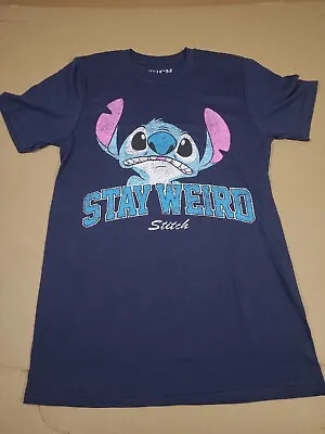 Buy Official Disney Stitch Woman T-shirt Stay Weird - Size S  • 11.68£