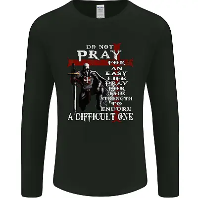 Buy Do Not Pray Knights Templar St Georges Day Mens Long Sleeve T-Shirt • 12.99£