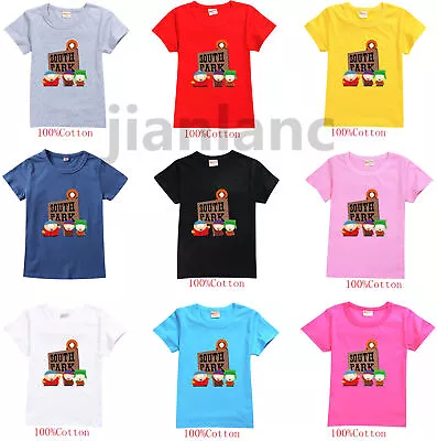 Buy Kids South Park T-Shirts Cosplay Costume Girls Boys Summer Short Sleeve Tee Tops • 8.99£