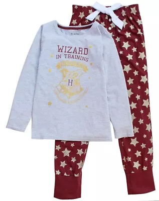 Buy Harry Potter Hogwarts Pyjamas Set With Glitter Crest & Stars AGE 13 • 6£