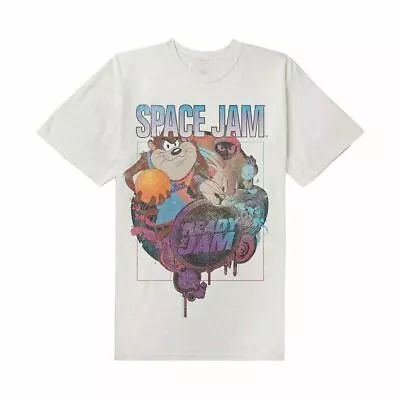 Buy Space Jam 'Ready 2 Jam' Distressed White T-Shirt • 9.95£