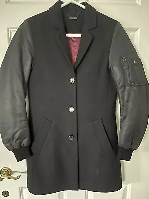 Buy Dr Martens Cromby M1 Bomber Flight Jacket Coat Black Goth Rock Punk Biker XS Mod • 85£