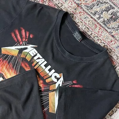 Buy RARE Vintage 90s Single Stitch Metallica Master Of Puppets Graphic Tshirt - L • 175£