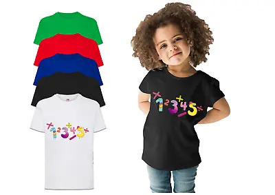 Buy Kids Boys Girls Number Math Day T-Shirt Maths Symbol Childrens School Fun Tee • 4.99£