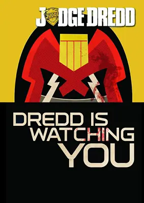 Buy 2000AD Judge Dredd Is Watching You Iron On Tee T-shirt Transfer A5 • 2.29£
