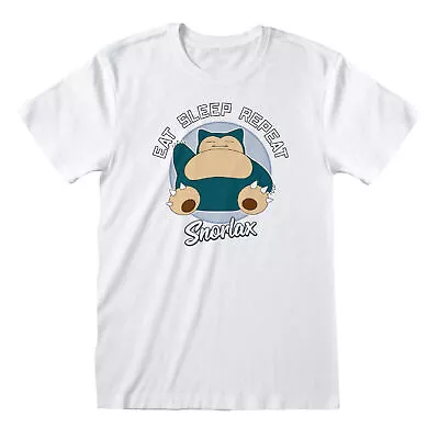 Buy Pokemon - Snorlax Eat Sleep Repeat Official Tee T-Shirt Mens Unisex • 15.49£