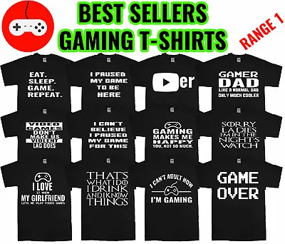 Buy Gaming Mens T-Shirts Funny T Shirts Joke T-shirt Birthday Gift Video Game Party  • 9.99£