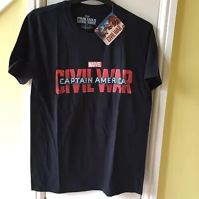 Buy Marvel Captain America Civil War T Shirt Size Large(P2P 20inch) Bnwt • 5£
