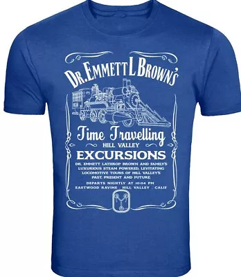 Buy Back To The Future Inspired Doc Brown's Train Excursions Screen-Printed T-Shirt • 16.99£