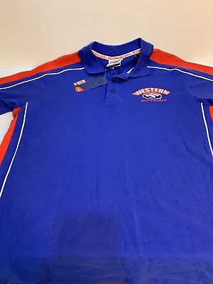 Buy Western Bulldogs Mens Logo Polo Official AFL Merch Small New With Tags Go Dogs! • 20.43£
