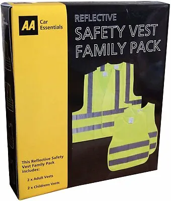 Buy AA Car Essentials High Visibility Vest Family Pack Hi Vis Jacket - Yellow • 8.95£