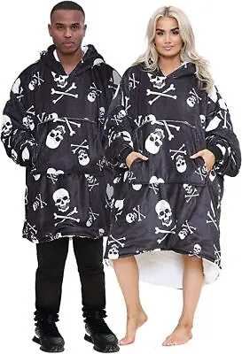 Buy Adults OVERSIZED HOODIES Plush Sherpa Fleece Sweatshirt Blanket Giant Comfy • 24.49£