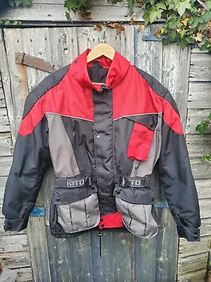 Buy *Akito Cobra Rainmaster Texile Motorcycle Jacket And Inner Black Red 38 S GC* • 37.50£
