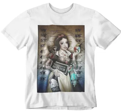 Buy Snow White T-Shirt Police Line Up Hollywood Bad Girl Hussy Cool Yolo Cartoon  • 5.99£