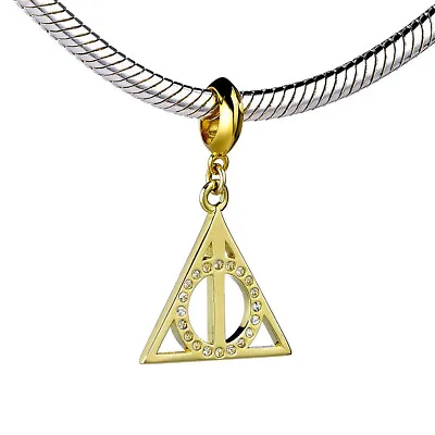 Buy Official Harry Potter Gold Plated Sterling Silver Deathly Hallows Charm • 82.50£