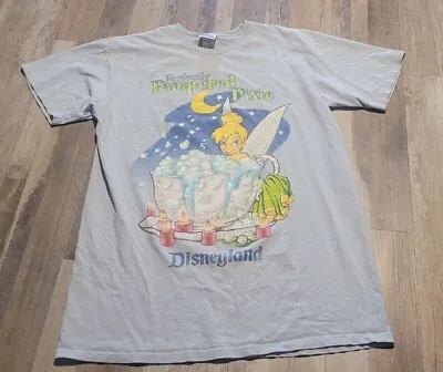 Buy Vintage Disneyland Perfectly Pampered Pixie Tinker Bell Sleep Shirt Womens XL • 17.01£