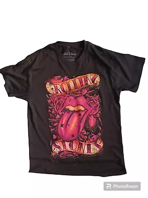 Buy Officially Licensed The Rolling Stones T-Shirt Black & Pink Sizes S-L • 9.95£