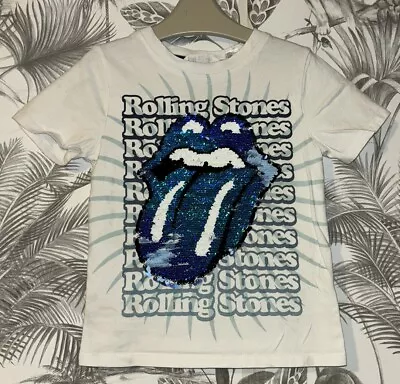 Buy Girls Age 3-4 Years - The Rolling Stones H&M Short Sleeved Top • 2£